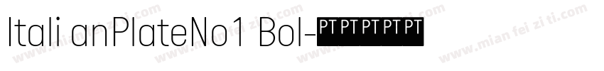 Itali anPlateNo1 Bol字体转换